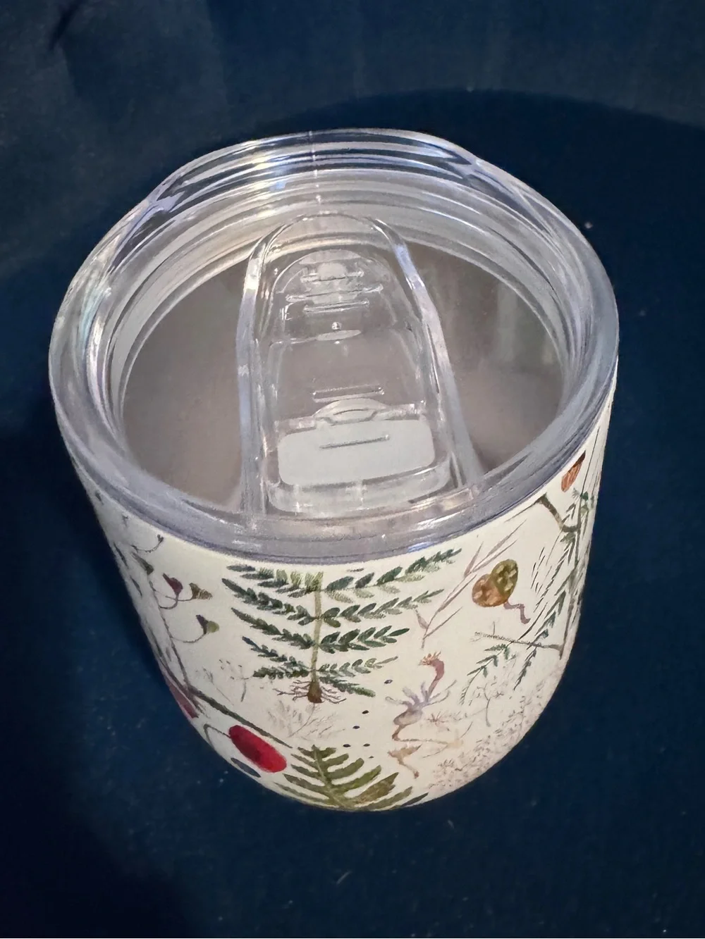 NEW BV By Bruno Visconti Stemless Insulated Wine Tumbler 12 oz. Greens & Flowers